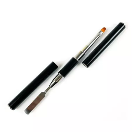 Pinceau Arrondi 2en1 - parfait pour les ongles en acrylgel.