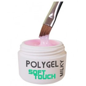 Polygel Soft Touch Milky - une construction couvrante et opaque
