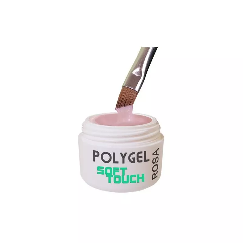 Polygel Soft Touch Rosa - un mélange d'acrylique et d'UV gel rend ce produit extrêmement résistant.