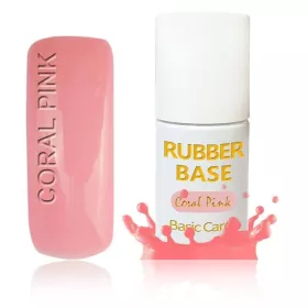 Rubber Base Coral Pink camoufle les imperfections de l'ongle naturel.