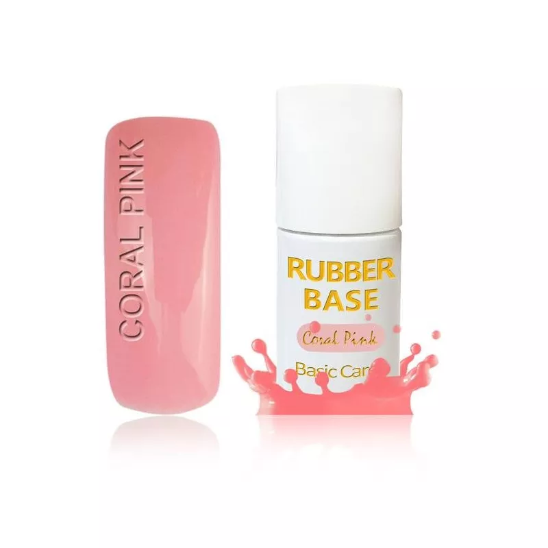 Rubber Base Coral Pink camoufle les imperfections de l'ongle naturel.