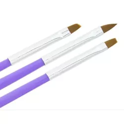 Set de 3 pinceaux à gel pour vos manucures et vos Nail Art aquarelle.