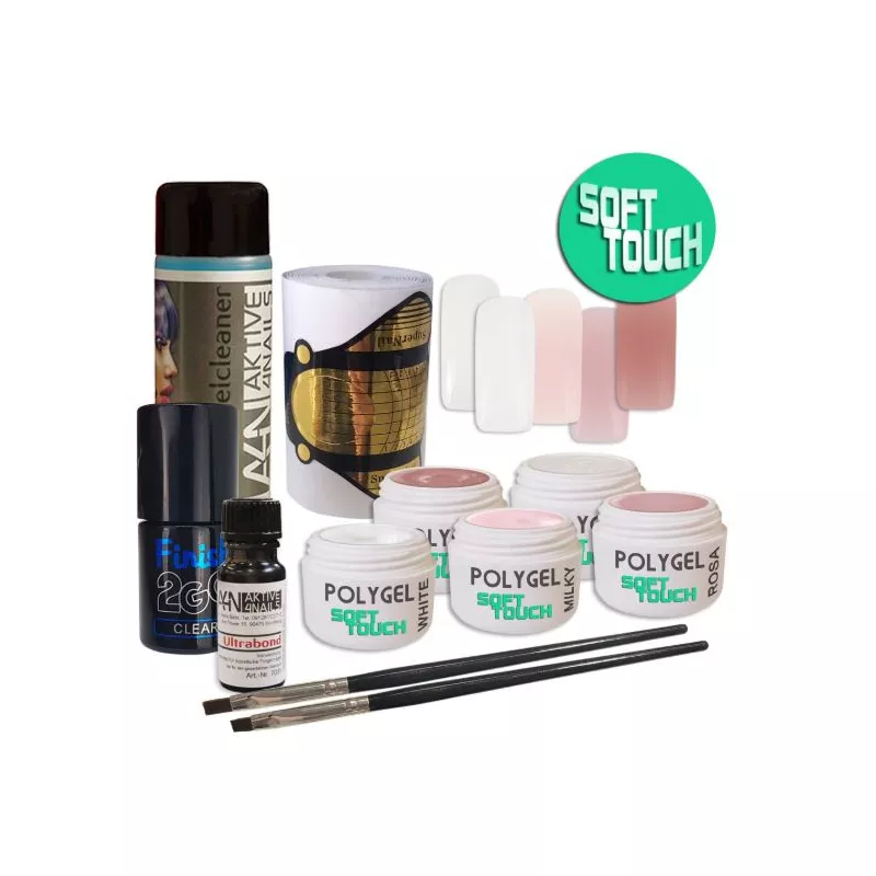 Polygel Soft Touch XL - un kit pour ongles bien assorti