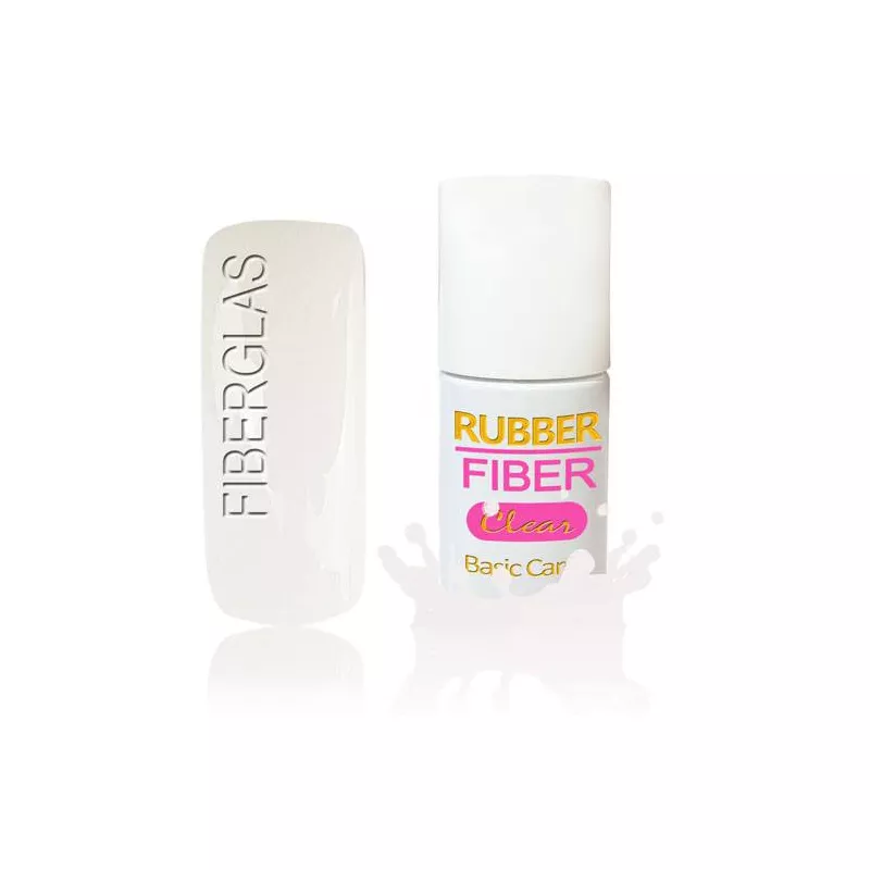 Rubber Fibre Clear. Base pour ongles. Top adhérence, extrêmement résistant.