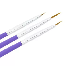Set de 3 pinceaux Liner - pour des Nail Art filigranes.
