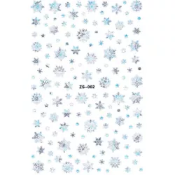 Stickers Noël ZS-002 pour des ongles Nail Art étoilés tout en beauté.