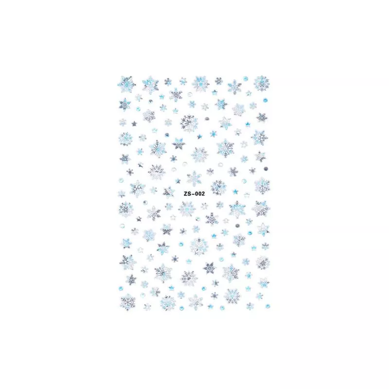 Stickers Noël ZS-002 pour des ongles Nail Art étoilés tout en beauté.