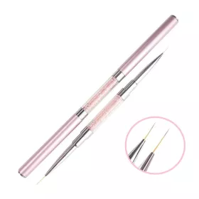 Pinceau Double Liner Doré Rose pour tous vos Nail Art filigranes.