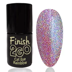 Finition 2Go Cat Eye Rainbow finement pailletée