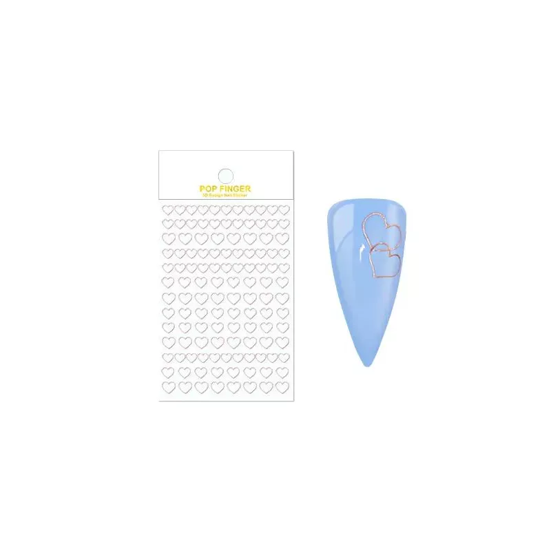Stickers Cœurs Dorés pour une manucure romantique