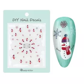 Ongles Noël -Stickers Bonhomme de Neige