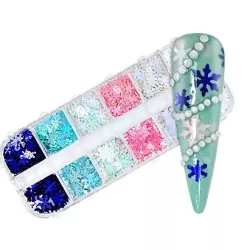 Ongles Noël - Nail Art Etoiles de Neige