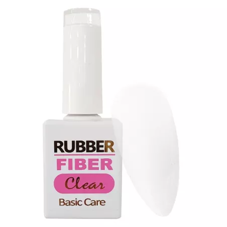 Rubber Fibre Clear. Base pour ongles. Top adhérence, extrêmement résistant.