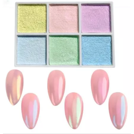 Symphonie de couleurs Chrome Glam pour ongles Aurora Kiss