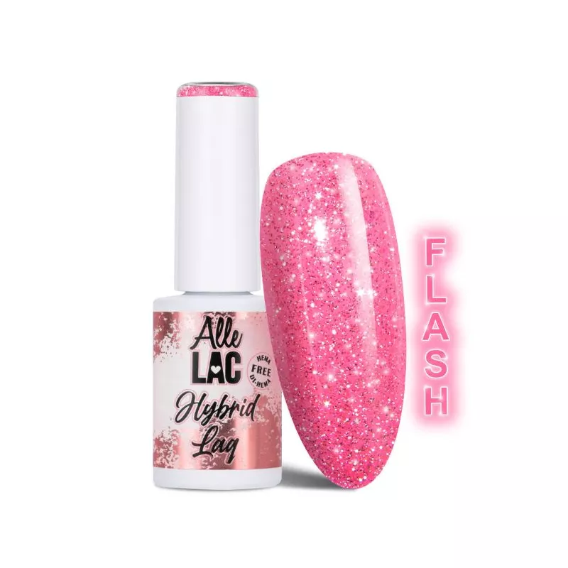 Vernis Permanent Gellack Glitter Pink Flash