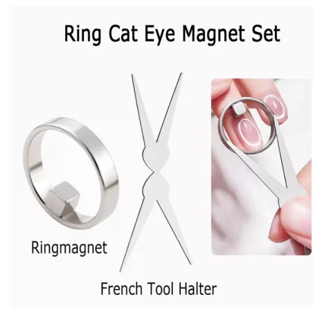 Kit aimant ongles forme anneau