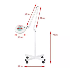 Lampe loupe S4 avec trépied - les dimensions